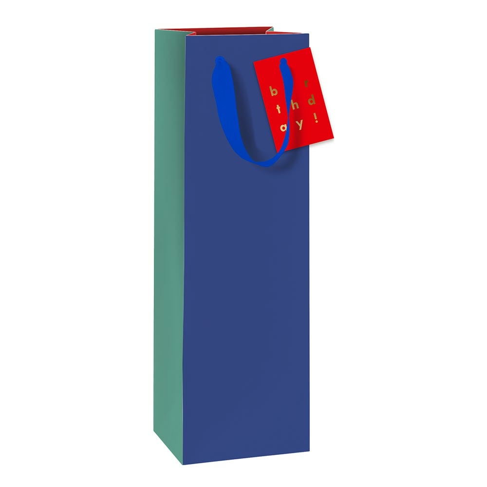 Geschenktasche „Benoni“ 11x10,5x36cm blau dunkel