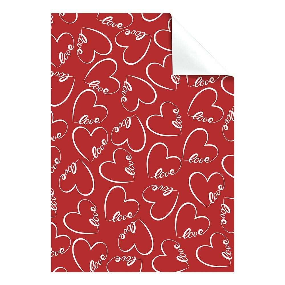 Gift wrap paper „Dany“ 100x70cm red