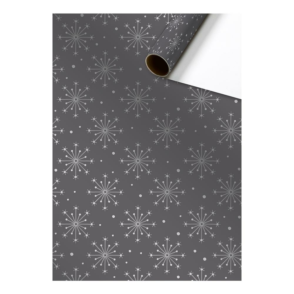 Geschenkpapier "Nieve" 70x150cm grau dunkel