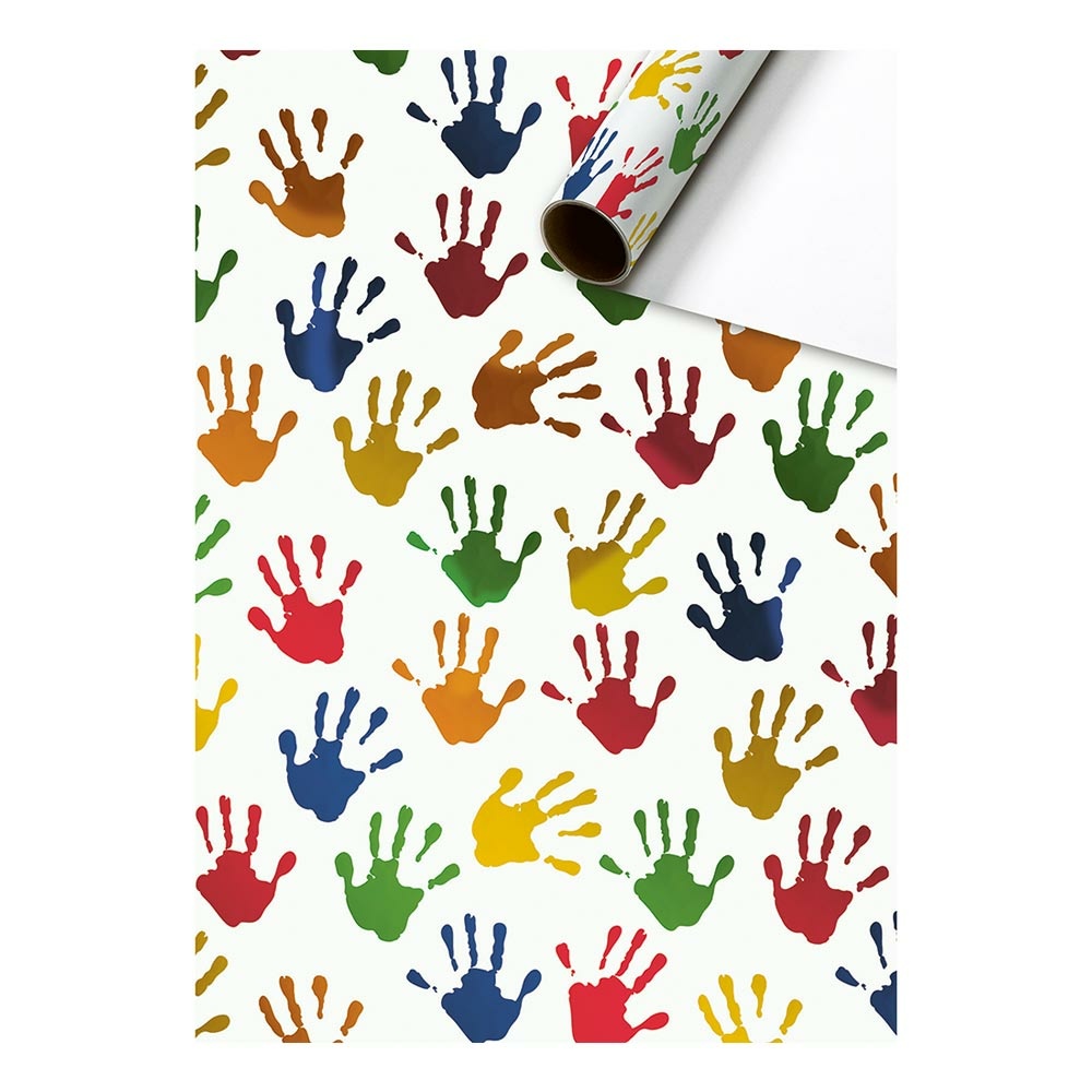 Gift wrap paper „Hands“ 70x150cm white