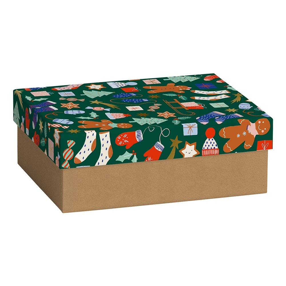 Gift box "Marioka" 12x16,5x6cm dark green