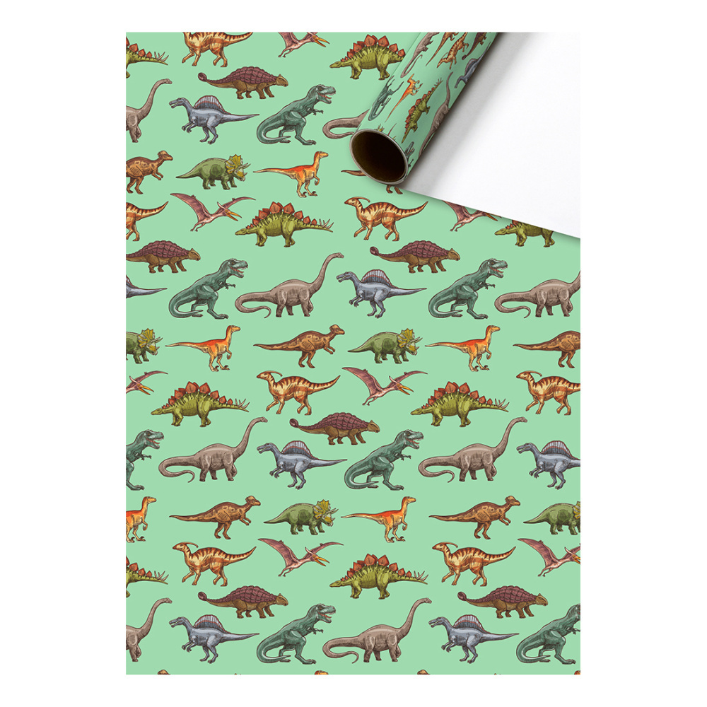 Wrapping paper „Saurus“ 70x200cm green