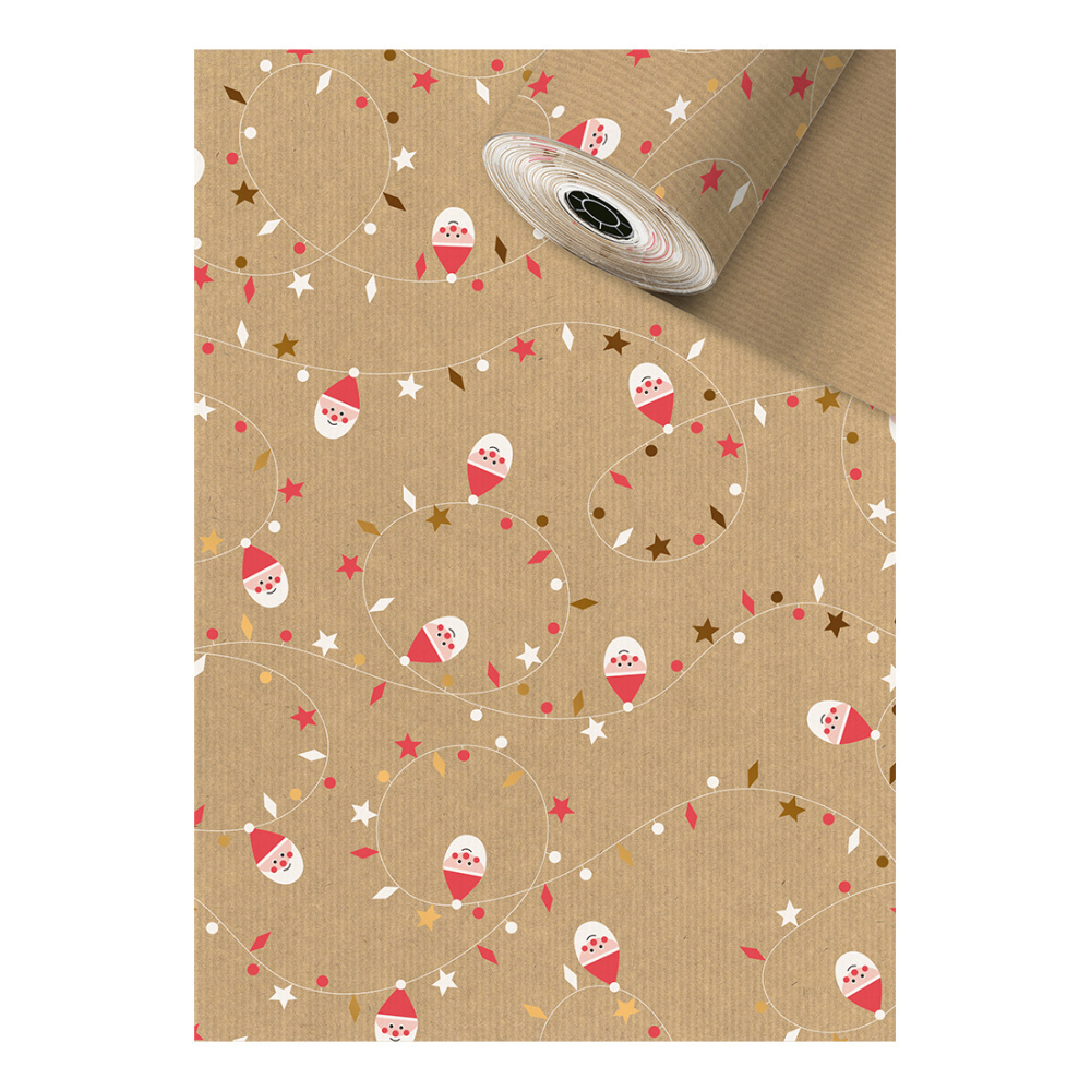 Wrapping paper counter roll „Neil“ 0,70x250m red