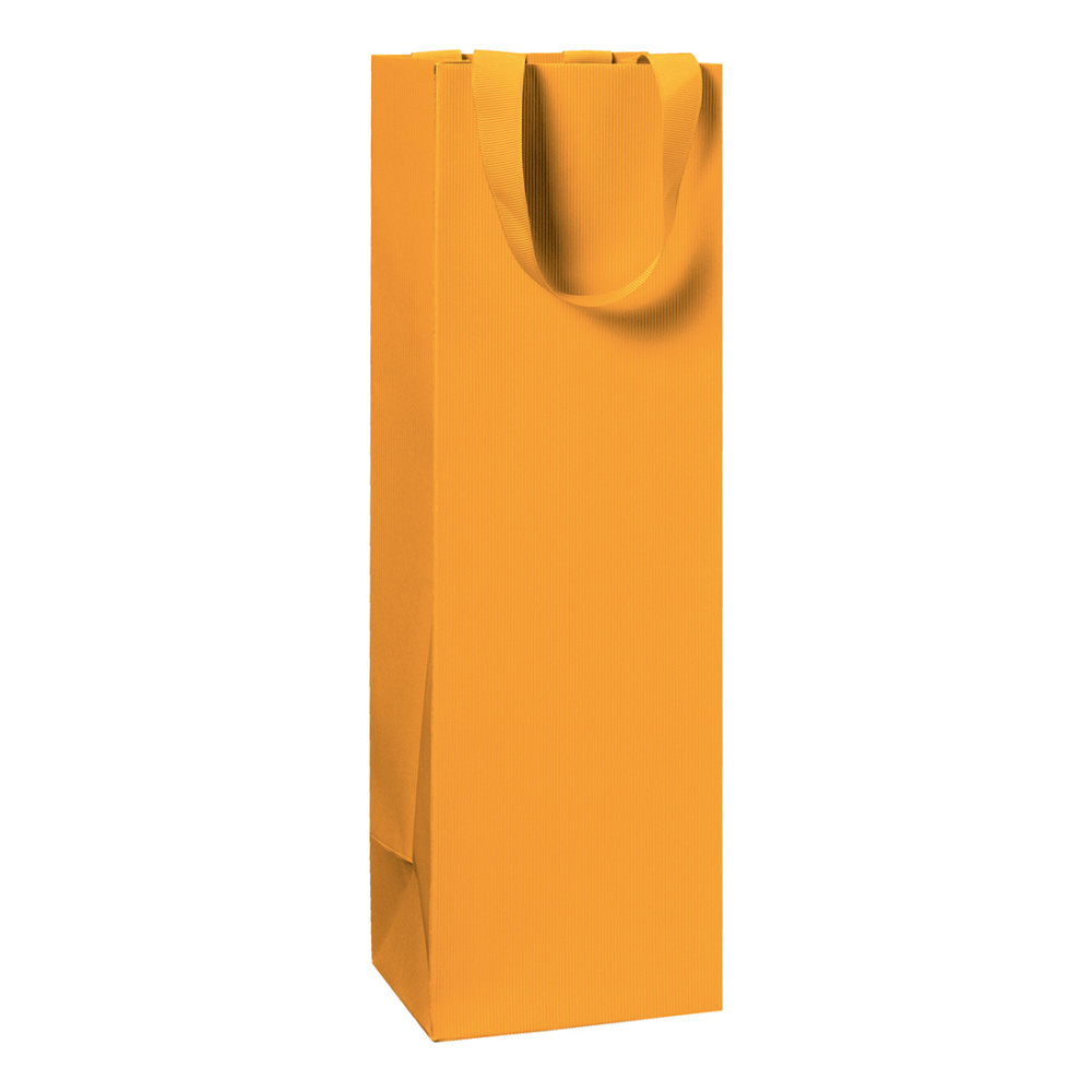 Flaschentasche „One Colour“ 11x10,5x36cm orange dunkel