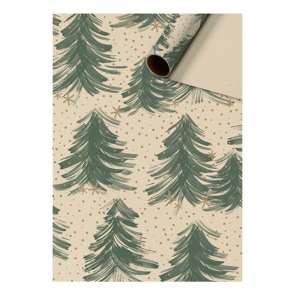Wrapping paper "Inverno" 70x200cm dark green