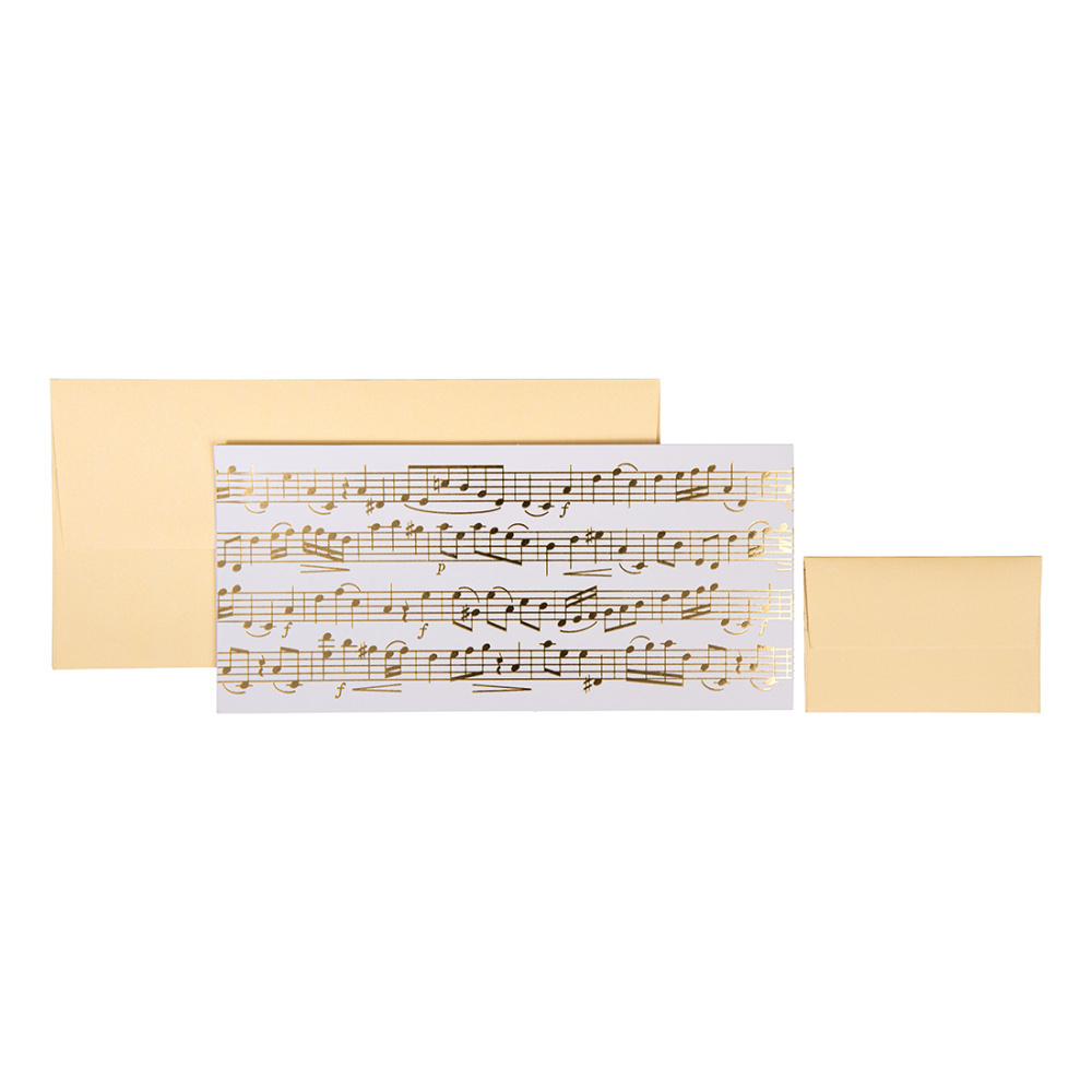 Geschenkkarte „Mozart“ 11 x 23 cm weiss