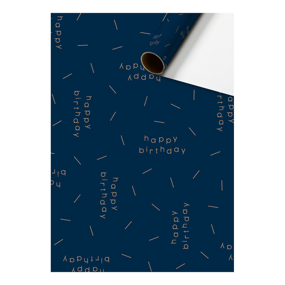 Geschenkpapier „Sandro“ 70x200cm blau dunkel