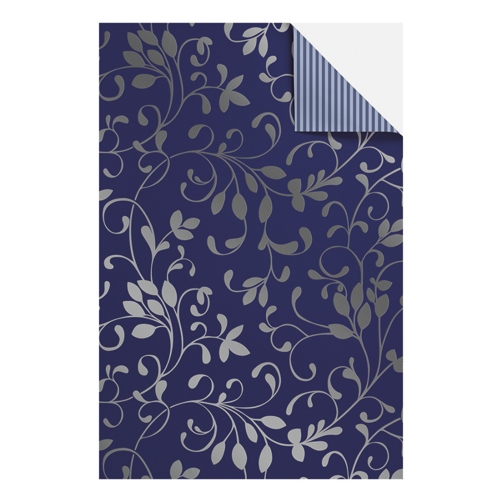 Geschenkpapier-Bogen „Miron“ 100 x 70 cm blau dunkel