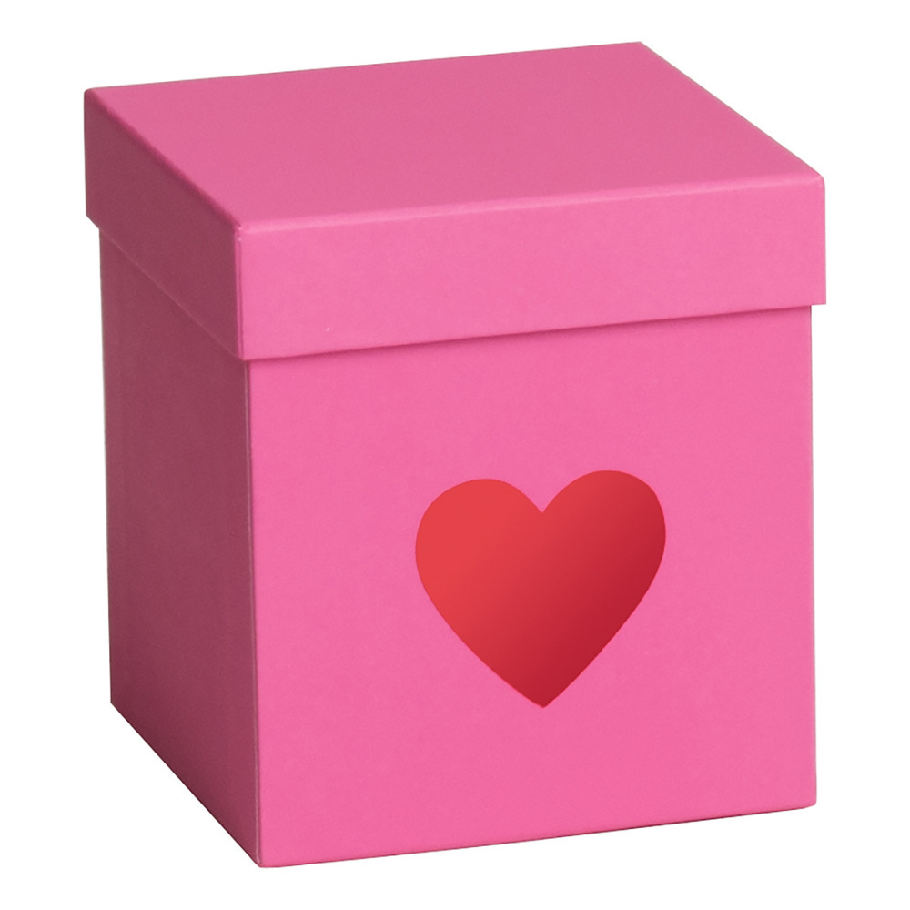 Boîte-cadau „Amadé“ 11x11x12cm rose